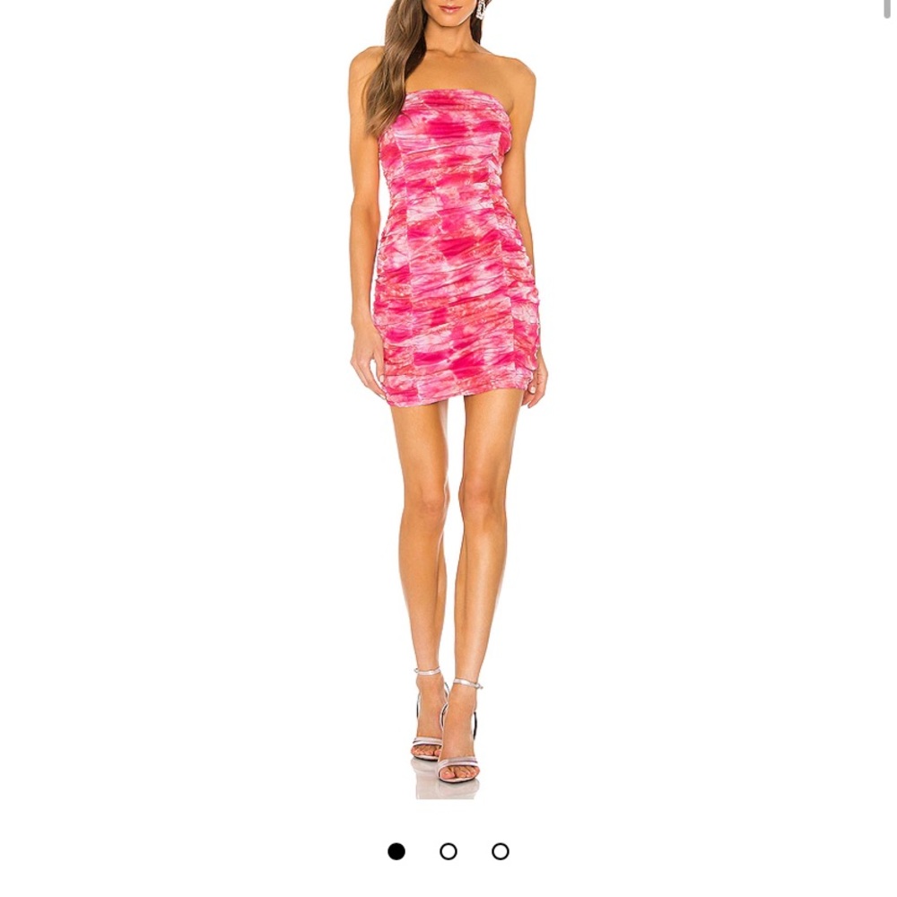 Ivanna Strapless Mini Dress in Tie Dye